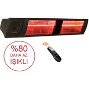 Resim GOLDSUN Supra Plus 3000 W Kumandalı Az Işıklı Kademeli Suya Dayanıklı Elektrikli Dış Ortam Isıtıcısı 