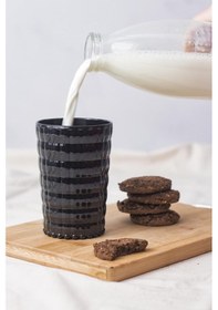 Resim Allegra Siyah Akrilik Bardak 6'lı Set 400 Ml Su, Meşrubat, Sunum Ve Kahve Yanı İçin Cam Değildir Kırılmaya Dayanıklı Siyah 