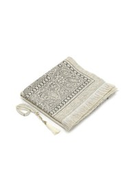 Resim Mihraplı Şönil Lüks Seccade - Gri Renk 