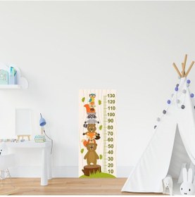 Resim Çocuk Odası Bebek Odası Boy Ölçer Boy Cetveli Sticker Hayvanlar 