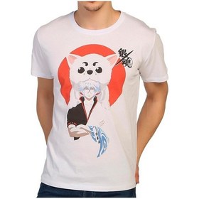 Resim Bant Giyim - Gintama Beyaz Erkek T-Shirt Tişört 