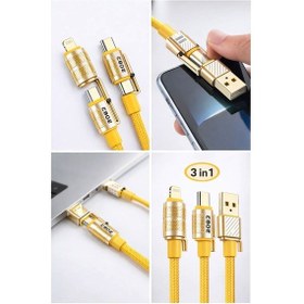 Resim 4in1 Hızlı Şarj Ve Data Kablosu Type-c / Lightning / Micro Usb Pl-8631 4915 