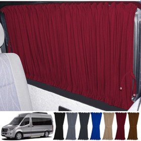 Resim Pandami Mercedes Sprinter W907 Orta 2018+ Uyumlu Bordo Raylı Oto Perde Takımı 