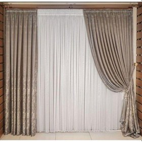 Resim Kırık Beyaz Düz Tül Perde Monaliza Seyrek Pile 1'e 2 Pile-kırık Beyaz Kırık Beyaz 