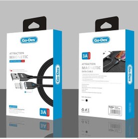 Resim Go Des GD-UC503 1M Magnetik Lightning USB Kablo Siyah 