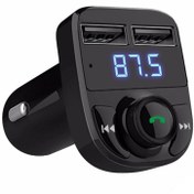 Resim Sunask Car X8 Araç Fm Transmitter 5.0 Bluetooth Araç Kiti Usb Mp3 Sd Kart Çakmaklık Girişli 2022 Model 
