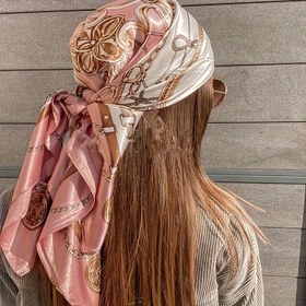 Resim 1 adet Kadın Saten Kare Turban - Retro Bohem Çizgili Kırmızı Saç Sarma & Uyku Bone, 88.9 cm Elastik Bant Güvenli Oturuş için, Elde Yıkama/Kuru Temizleme, Parti & Günlük Aksesuar, Şık Başlık, Duygusal Saten Kumaş 