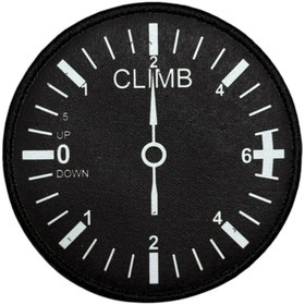 Resim Ex Patch Uçak Varyometre Göstergesi Peç Patch 8 Cm 