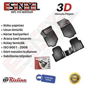 Resim Rizline Peugeot 3008 Hybrid 2024+ 3d Havuzlu Paspas Ve 3d Bagaj Havuzu Üst 
