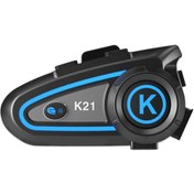 Resim leeways K21 Motosiklet Kask Interkom RGB ışıklı 