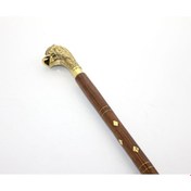 Resim Pirinç Aslan Büstü Baston Model 2 