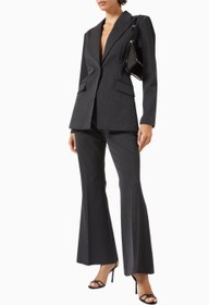 Resim Sculpted Blazer, Kadın Zarif Bel Kesimli-Modern Şık Ceket - Kahverengi / S 