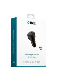 Resim Ttec 2ckp03s Smartcharger Duo Pd 60w Araç Hızlı Şarj Aleti Usb-c+usb-c Siyah 