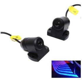 Resim Ranyeek Motosiklet Elektrikli Araçlar İçin Su Geçirmez Mavi Led Vücut Projeksiyon Lambası, 9-36v, 3w, 2 Adet Set 