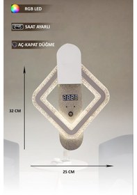 Resim Eray Aydınlatma T8235 Beyaz Rgb Led Avize Beyaz 