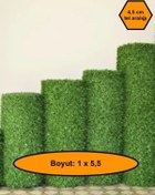 Resim 1x5.5 Metre Çim Çit. Bahçe Çiti. Dekoratif Telli Çit. Yapay Çim Çit 