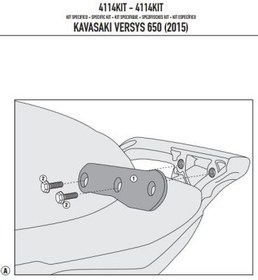 Resim GIVI 4114KIT KAWASAKI VERSYS 650 (15-18) YAN ÇANTA TASIYICI BAGLANTI KITI 