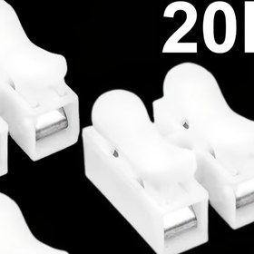 Resim 20 adet, Lehim gerektirmeyen Hızlı Bağlantı Terminalleri, 2 bit Alev Geciktirici LED Lamba Konnektörü 