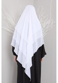 Resim Sufle Hijap Hazır Türban Şal 3katlı Khimar 