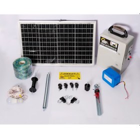 Resim Elektrikli Çit 18a Lifepo Set-4 Domuz Ayı Kovucu 50 Watt Panel 500mt Örgü 100 Ad. Ağaç İzolatör 