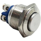 Resim 16mm Metal Buton Yaylı 1no Çıkık Ledsiz Yaylı 