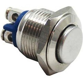 Resim 16mm Metal Buton Yaylı 1no Çıkık Ledsiz Yaylı 