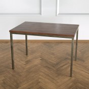 Resim Evka Shiny Yan Sehpa - Eskitme Pirinç Ayak Ceviz Tabla 