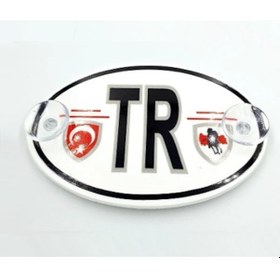 Resim Etiketçilere Özel Oval Türkiye Tr Cam Süsü Pleksi Vantuzlu Arma 