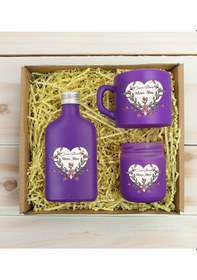 Resim Bk Gift Kişiye Özel İsimli Dtf Anne Temalı Mor Kahve Fincanı & Kolonya & Mum Hediye Seti-5, Anneye Hediye, Anneler Günü Hediyesi Kobitmeyencom30973 Bk 