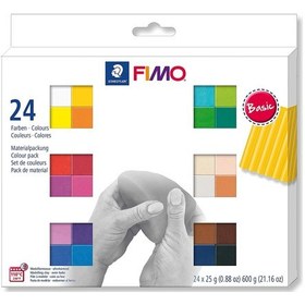 Resim Staedtler Fimo Soft Basic Polimer Kil Seti 24 Renk 