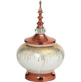 Resim Vitale Sultan Bronz Kapaklı Vazo Ak.je0030 