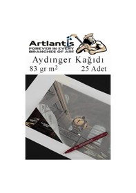 Resim Aydınger Kağıdı A3 83 Gr 25'li 1 Paket Eskiz Kağıdı Fatih Dereceli Kalem Hamur Silgi Sınav Silgisi Kalemtraş 