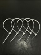 Resim MB PLAS 4.8 # 300 Mm Kablo Bağı Cırt Kelepçe Beyaz 25 Adet 