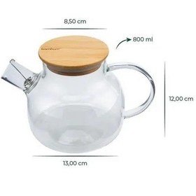 Resim Taric Cam Demlik 800ml B6331 Şeffaf 