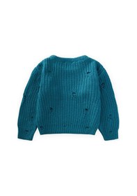 Resim Selanik Triko Kazak 2-8 Yaş Petrol Petrol 