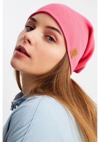 Resim Kadın %100 Pamuklu Kaşkorse Terletmez Ultra Hafif Ve Yumuşak Ipli Şapka Bere - Standart / Pembe Pembe 