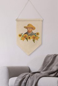 Resim Yatak Odası Pinterest Duvar Dekoru, Van Gogh Sanat Serisi, Kanvas Flama Askılı Duvar Örtüsü NO:453 - Renkli - 21 / 30 x 40 