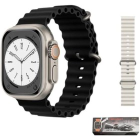 Resim ecocenter Ultra 2 Gümüş Kasa Bluetooth Arama ve Sosyal Medya Bildirim Destekli Watch Ultra 2 Akıllı Saat 