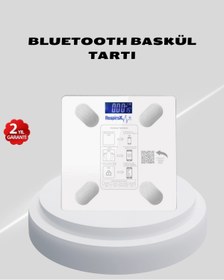 Resim shopwave Akıllı Bluetooth Tartı – 8 Farklı Ölçüm Verisi, Otomatik Kişi Tanıma 