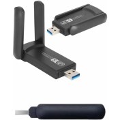 Resim Wifi Alıcı Dual Band USB 3.0 Adaptör Kablosuz Windows 7/8/10/11 
