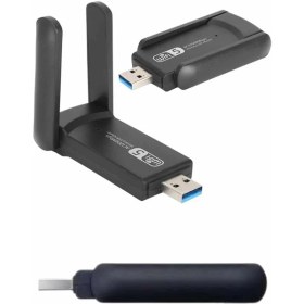 Resim Wifi Alıcı Dual Band USB 3.0 Adaptör Kablosuz Windows 7/8/10/11 
