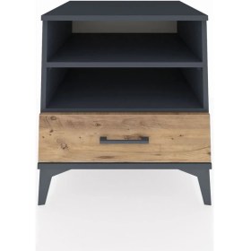 Resim Kronos Komodin 2 Raflı Tek Çekmeceli 60X59X64 Antrasit-Çam 