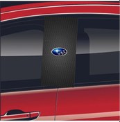 Resim Araç Kapı Direği Kaplama Folyosu Uv Baskılı 2'li Set 50x24 Subaru 