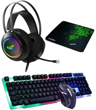 SNEXPRES 3in1 Rgb Klavye Mause Razer Pad Esport Oyuncu Gaming Oyuncu Set