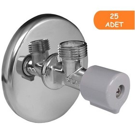 Resim Eca 102111526 Filtreli Rozetli Ara Musluk 25 Adet Krom 