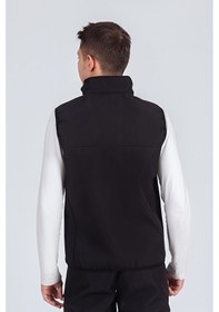 Resim Vatan Tekstil Softshell Dik Yaka Erkek Yelek Siyah 