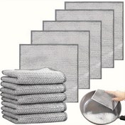 Resim 10 Çelik Tel Bulaşık Bezi, Metal Tel Ovma Bezi, Tencereyi Zarar Vermeyen Izgara, Mutfak Ocakları İçin Temizlik Bezi, Lekeleri Çıkarmak İçin Tencere Temizleme Bezi, Özel Amaçlı 