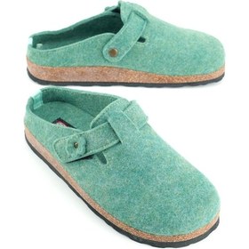 Resim Gezer Kışlık Mantar Taban Kadın Terlik Yeşil 