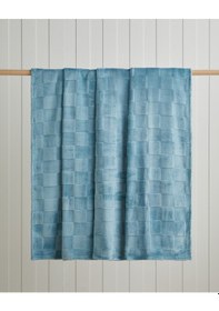 Resim English Home Classic Check Jakarlı Supersoft Çift Kişilik Battaniye 200x220 Cm Mavi Mavi 