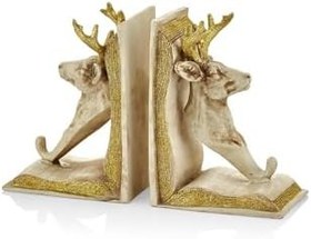 Resim setabianca Seta Geyik Kitap Tutucu Gold Detaylı 9 * 26 * 18 Cm 